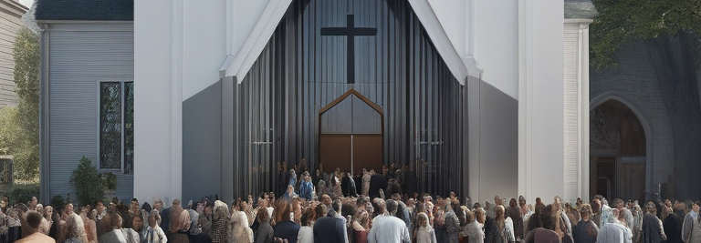 gathering at a church